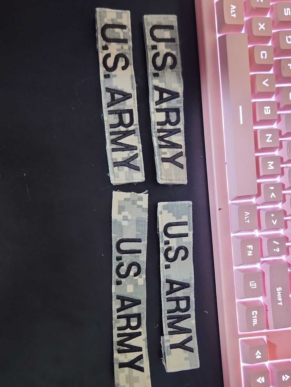 U.S. Army Desert Digital Name Tapes with Black Text